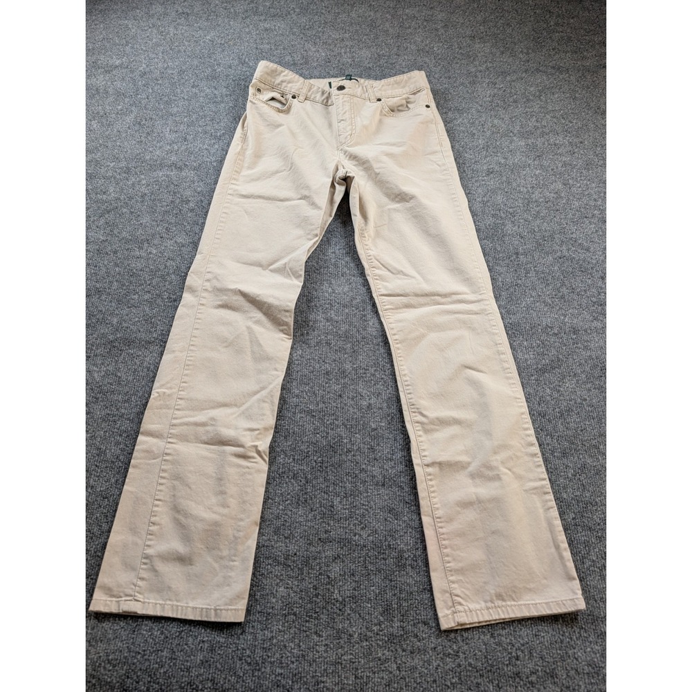 Lauren Jeans Co Ralph Lauren Tan Khaki Straight Leg Pants Women Size 8 Stretch